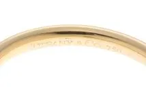 TEFFANY＆CO　ティファニー　カーブドバンド　リング　指輪　YG　イエローゴールド　1P　ダイヤモンド　16.5号　【460】2141300421176