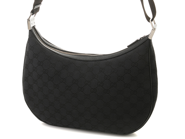 GUCCI グッチ GGショルダーバッグ ブラック キャンバス/レザー 122790