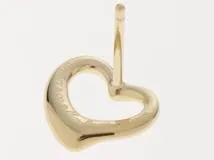 TIFFANY&CO　ティファニー　オープン ハート スタッド ピアス　イエローゴールド　【430】214300424900
