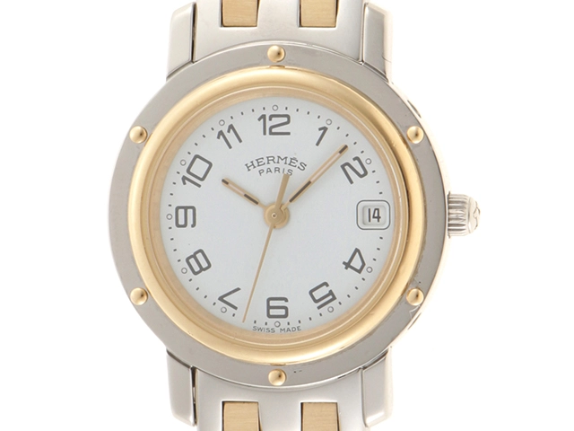 HERMES エルメス レディース 時計 CL4.220 クリッパーコンビ