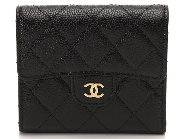 CHANEL シャネル クラシックスモールフラップウォレット ブラック/ＧＰ金具 キャビア AP0231 Y01864 C3906 【472】H  の購入なら「質」の大黒屋（公式）