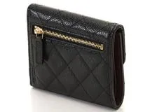 CHANEL シャネル クラシックスモールフラップウォレット ブラック/ＧＰ金具 キャビア AP0231 Y01864 C3906 【472】H  の購入なら「質」の大黒屋（公式）