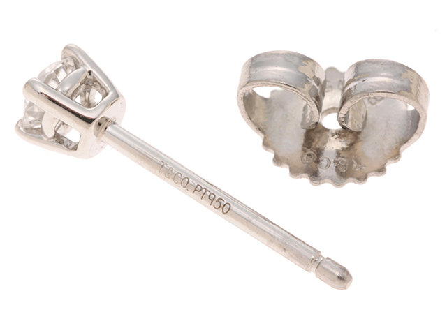 ティファニー ソリティア ダイヤ PT950 プラチナ ピアス 片耳 TIFFANY＆CO ティファニー ソリティア ピアス PT950(プラチナ