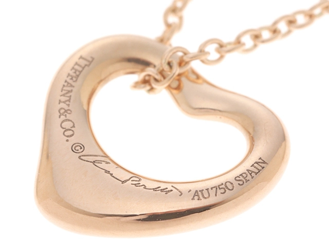 TIFFANY＆CO　ティファニー　オープンハート　ネックレス　K18ピンクゴールド　2.9ｇ　2141300431199　【205】
