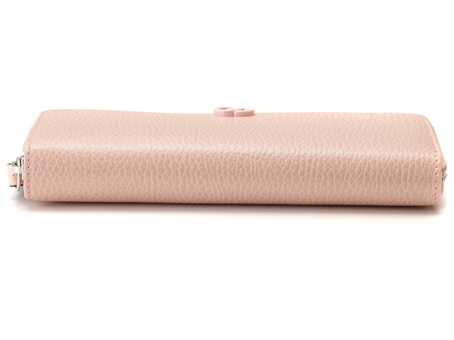 GUCCI　グッチ　長財布　ダブルG　ジップアラウンド　ウォレット　ピンク　レザー　456117【472】HG