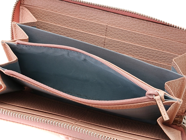 GUCCI　グッチ　長財布　ダブルG　ジップアラウンド　ウォレット　ピンク　レザー　456117【472】HG