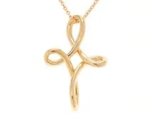TIFFANY＆CO ティファニー オープンクロス ネックレス K18