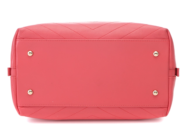Chanel　シャネル　バッグ　Ｖステッチ　２ｗａｙチェーンショルダー　ピンク／ＧＰ　レザー　2141300436453【437】