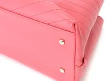 Chanel　シャネル　バッグ　Ｖステッチ　２ｗａｙチェーンショルダー　ピンク／ＧＰ　レザー　2141300436453【437】