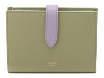 CELINE　セリーヌ　ミディアムストラップウォレット　セージ/リラ　カーフ　10B643BRU.31SL　二つ折り財布　2141300437658【207】