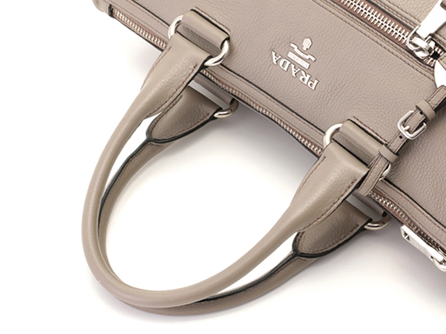 PRADA プラダ 　2way　バッグ グレージュ レザー　2141300438426　【434】