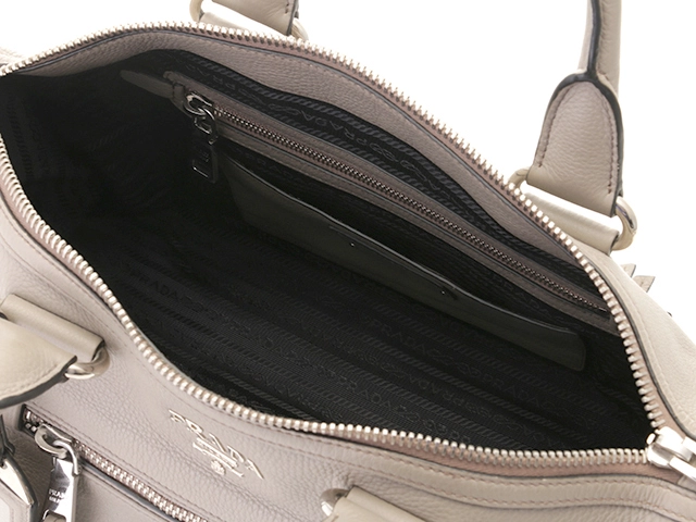 PRADA プラダ 　2way　バッグ グレージュ レザー　2141300438426　【434】