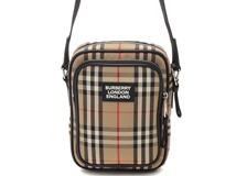 Burberry　バーバリー　ヴィンテージチェック　ショルダーバッグ　ベージュ　キャンバス/レザー【433】2141300444199