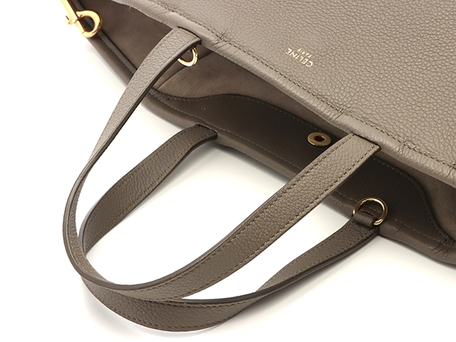 CELINE セリーヌ スモール フォールド カバ  2WAYバッグ ハンドバッグ ショルダーバッグ トープ カーフ【473】