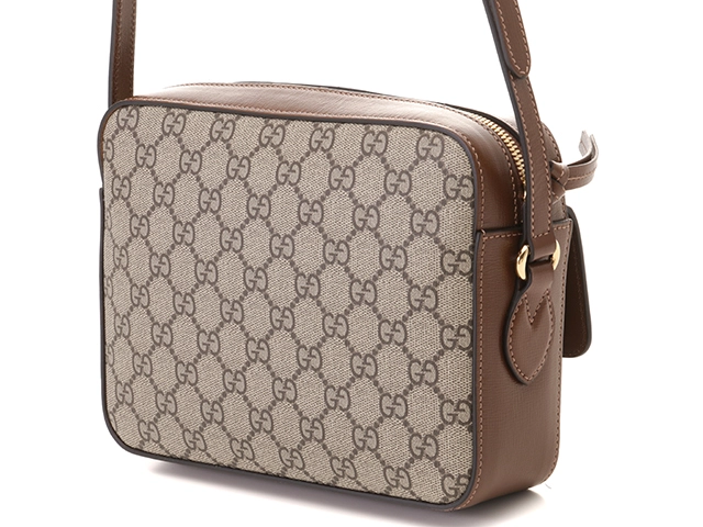 GUCCI　グッチ　ホースビット1955　スモールショルダーバッグ　ベージュ/ブラウン　コーティングキャンバス/レザー【433】2141300445721