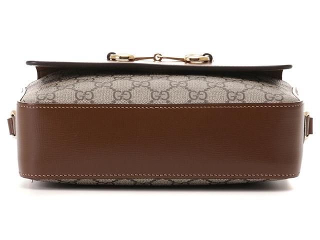 GUCCI　グッチ　ホースビット1955　スモールショルダーバッグ　ベージュ/ブラウン　コーティングキャンバス/レザー【433】2141300445721