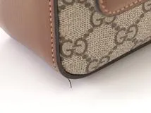 GUCCI　グッチ　ホースビット1955　スモールショルダーバッグ　ベージュ/ブラウン　コーティングキャンバス/レザー【433】2141300445721