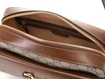 GUCCI　グッチ　ホースビット1955　スモールショルダーバッグ　ベージュ/ブラウン　コーティングキャンバス/レザー【433】2141300445721