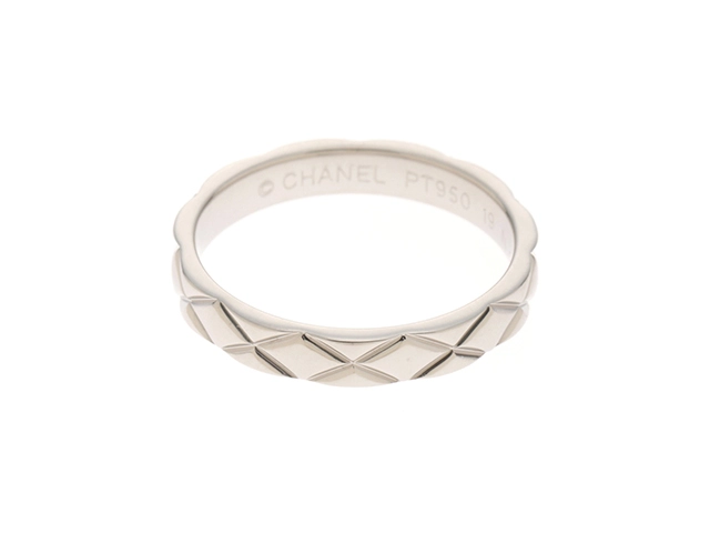 CHANEL マトラッセ リング プラチナ マトラッセ シャネル CHANEL リング 指輪 約18.5号 Pt950