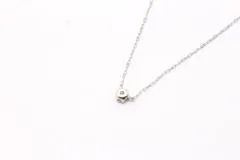 4℃ ヨンドシー 1粒ダイヤモンド ネックレス K18WG ホワイトゴールド 【460】2141300447121