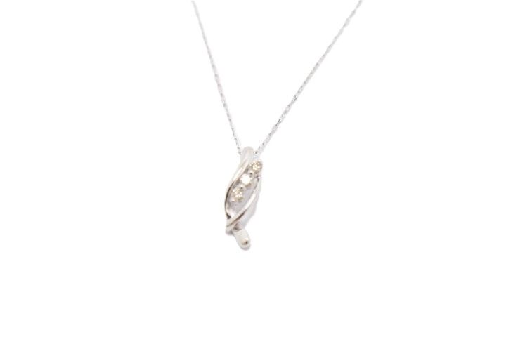 JEWELRY ノンブランドジュエリー ネックレス K18WG ホワイトゴールド ダイヤモンド 0.05ct  【460】2141300447794