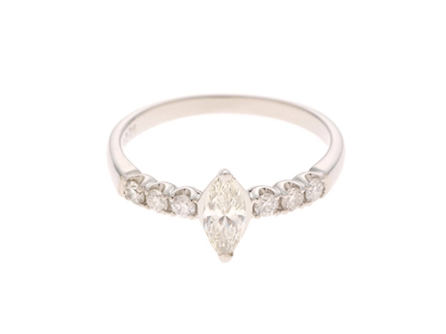 JEWELRY　ジュエリー　リング　PT900プラチナ　＃12　ダイヤモンド0.336/0.20 　約3.3g　2141300448524【208】