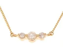 JEWELRY　ジュエリー　ネックレス　K18 ゴールド　ダイヤモンド0.32ct  　約2.0g  　2141300448920【208】