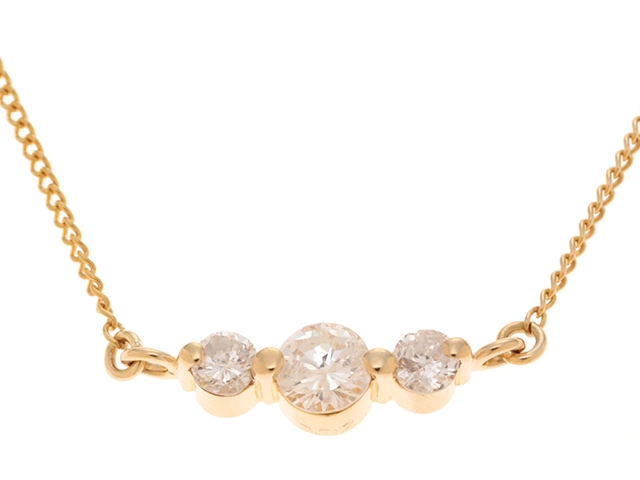 JEWELRY　ジュエリー　ネックレス　K18 ゴールド　ダイヤモンド0.32ct  　約2.0g  　2141300448920【208】
