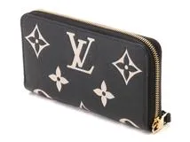 LOUIS VUITTON ルイヴィトン 長財布 ジッピー･ウォレット バイカラー モノグラム･アンプラント ブラック ベージュ M80481【473】