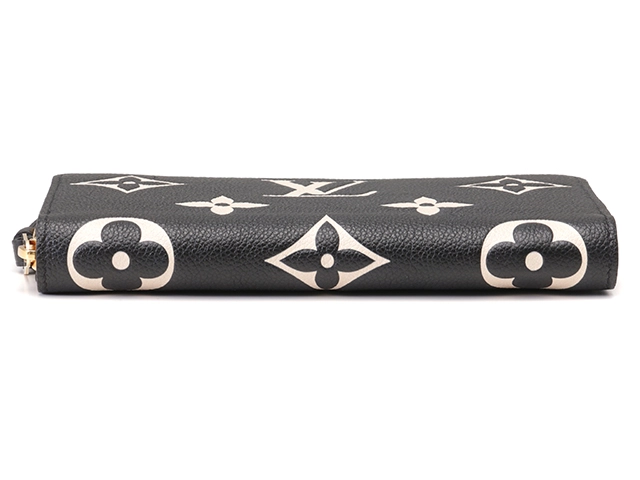 LOUIS VUITTON ルイヴィトン 長財布 ジッピー・ウォレット バイカラー モノグラム・アンプラント ブラック ベージュ M80481【473】