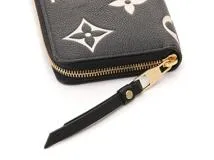 LOUIS VUITTON ルイヴィトン 長財布 ジッピー･ウォレット バイカラー モノグラム･アンプラント ブラック ベージュ M80481【473】