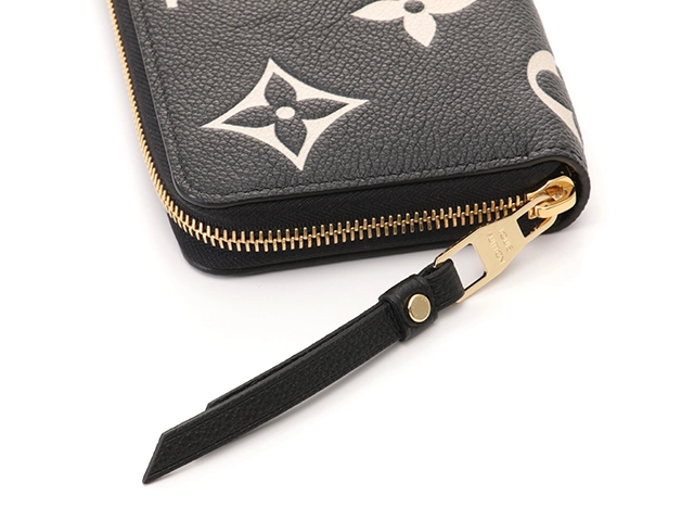 LOUIS VUITTON ルイヴィトン 長財布 ジッピー・ウォレット バイカラー モノグラム・アンプラント ブラック ベージュ M80481【473】