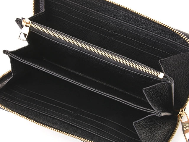 LOUIS VUITTON ルイヴィトン 長財布 ジッピー・ウォレット バイカラー モノグラム・アンプラント ブラック ベージュ M80481【473】