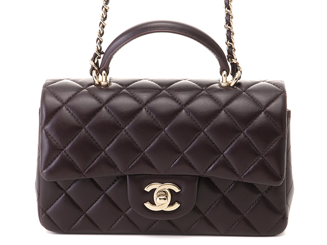 CHANEL シャネル マトラッセ トップハンドル ミニフラップバッグ