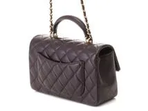 CHANEL シャネル マトラッセ トップハンドル ミニフラップバッグ ボルドー GP ゴールド金具  AS2431 2141300449743【200】