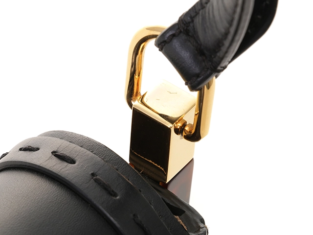 FENDI　フェンディ　ムーンライト 　ショルダーバッグ 　ブラック 　レザー/プレ騎士ガラス　8BT346　2141300450565　【437】