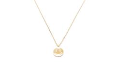 JEWELRY ノンブランドジュエリー ネックレス スマイリー ニコちゃん K10 ゴールド ダイヤモンド 0.02ct 【460】2141300450954