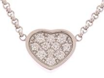 Chopard　ショパール　マイハッピーハート　　ネックレス　K18ホワイトゴールド　ダイヤモンド0.12  　5.2g  【471】N　2141300451265