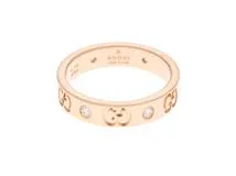 GUCCI グッチ アイコンリング 18金ピンクゴールド 18KPG ダイヤモンド