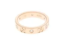 GUCCI グッチ アイコンリング 18金ピンクゴールド 18KPG ダイヤモンド