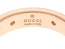 GUCCI グッチ アイコンリング 18金ピンクゴールド 18KPG ダイヤモンド