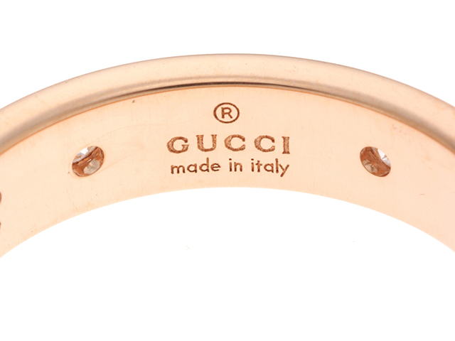 GUCCI グッチ アイコンリング 18金ピンクゴールド 18KPG ダイヤモンド