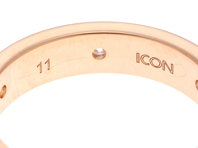 GUCCI グッチ アイコンリング 18金ピンクゴールド 18KPG ダイヤモンド