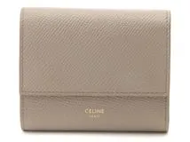 CELINE　セリーヌ　スモールトリフォールド　ウォレット　ペブル　カーフ【433】2141300451364