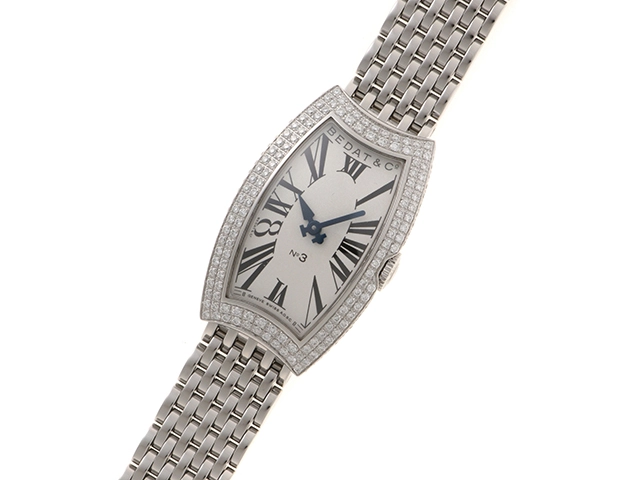 BEDAT&Co ベダ&カンパニー 腕時計 NO.3 ダイヤベゼル 384 SS/SS ホワイト文字盤 クォーツ【472】TS