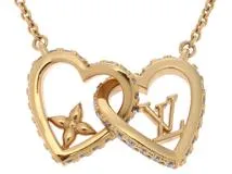 LOUIS VUITTON ルイヴィトン ネックレス･マイLVラブ ゴールドプレート/ラインストーン M01733 2141300453115 【432】