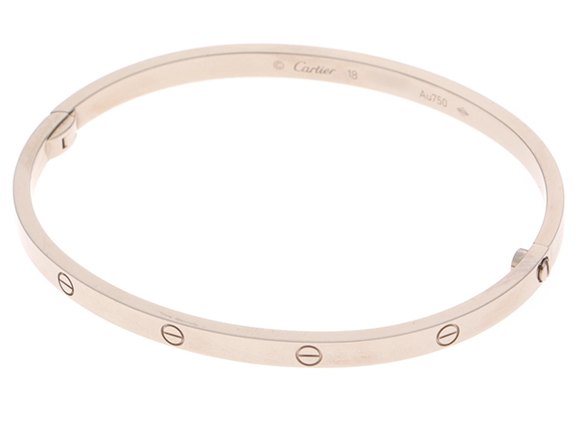 CARTIER カルティエ ラブブレスレットSM B6047418 K18ホワイトゴールド 18号【472】YK