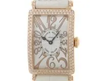 FRANCK MULLER　フランクミュラー　時計　ロングアイランド レリーフ　902QZD　シルバー文字盤　ダイヤベゼル　ピンクゴールド/クロコダイルレザー　クォーツ　レディース