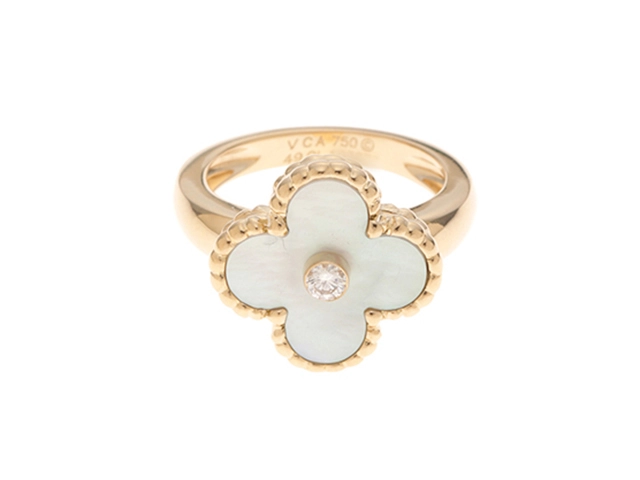 ヴァンクリーフ&アーペル　ヴィンテージアルハンブラ リング　白蝶貝 VAN CLEEF & ARPELS ヴァンクリーフ&アーペル ヴィンテージ