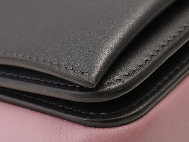 CELINE セリーヌ フレームバッグ ミディアム 180263 ピンク/グレー レザー【431】2141300457571